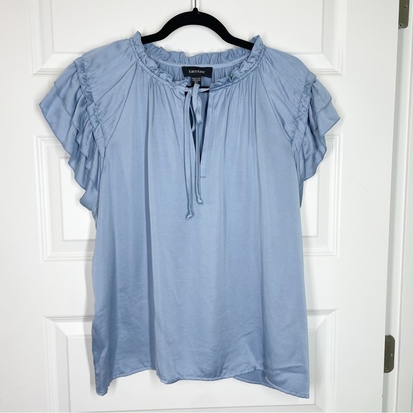Karen Kane Costa Palmas Ruffle Sleeve Top *read description* - Picture 4 of 15